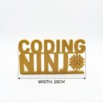 Coding Ninja 3D Printed Desk Sign for Developers, IT Office Decor, Programmer Gift - Image 6