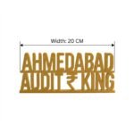 Ahmedabad Audit King 3D Printed Desk Name Plate for CA | Office Decor Gift - Image 2