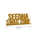 Seedha Swag Zone 3D Printed Desk Sign | Office Decor & Corporate Gift - Image 3