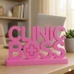 Clinic Boss 3D Printed Desk Name Plate for Doctors & Clinics | Medical Office Decor Gift - Image 3