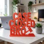 3D Printed Case Closed Bro Desk Gift | Funny Office Decor | Corporate Desk Item - Image 6