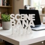 3D Printed Scene Bana Diya Desk Sign | Office Motivation Decor Gift - Image 6