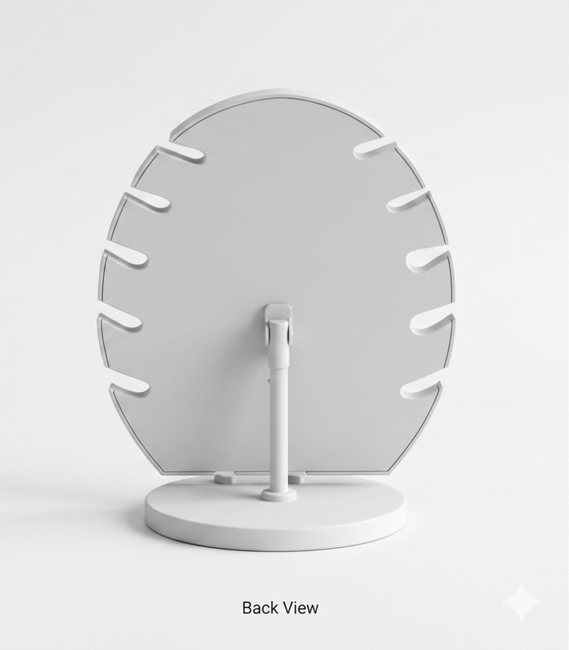 Premium Leaf Necklace Holder Stand for Women – Modern 3D Printed Jewelry Organizer for Dressing Table, Home Decor & Shop Exhibition – Lightweight, Durable & Space-Saving Design (Matte White) - Image 3