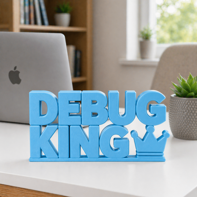 Debug King 3D Printed Desk Sign for Developer Desk Decor - Image 4