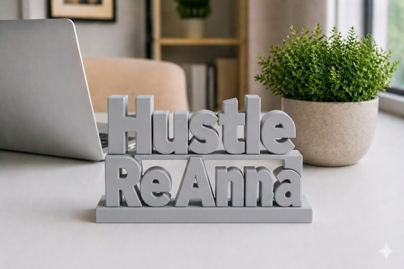 Hustle Re Anna 3D Printed Desk Sign - Image 9