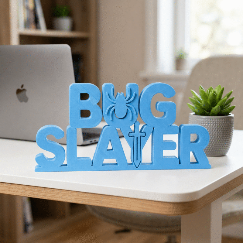 Bug Slayer 3D Printed Desk Sign for Gamer Coding Desk Decor - Image 4