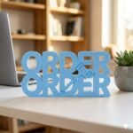 Order Order 3D Printed Desk Sign for Lawyer Office | Legal Decor Gift | Advocate Table Display - Image 6
