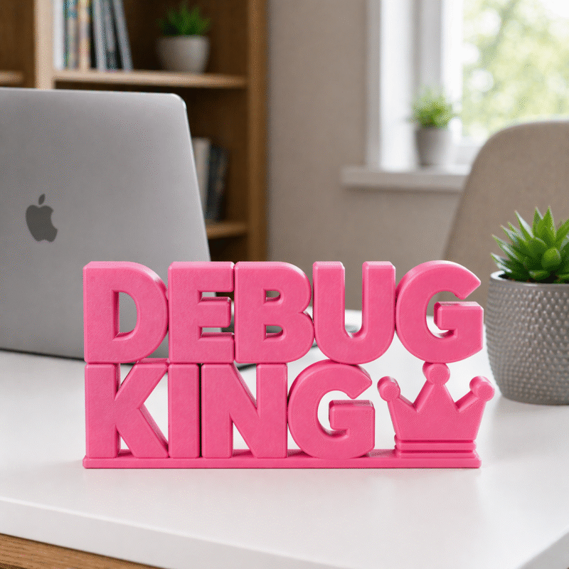 Debug King 3D Printed Desk Sign for Developer Desk Decor - Image 5