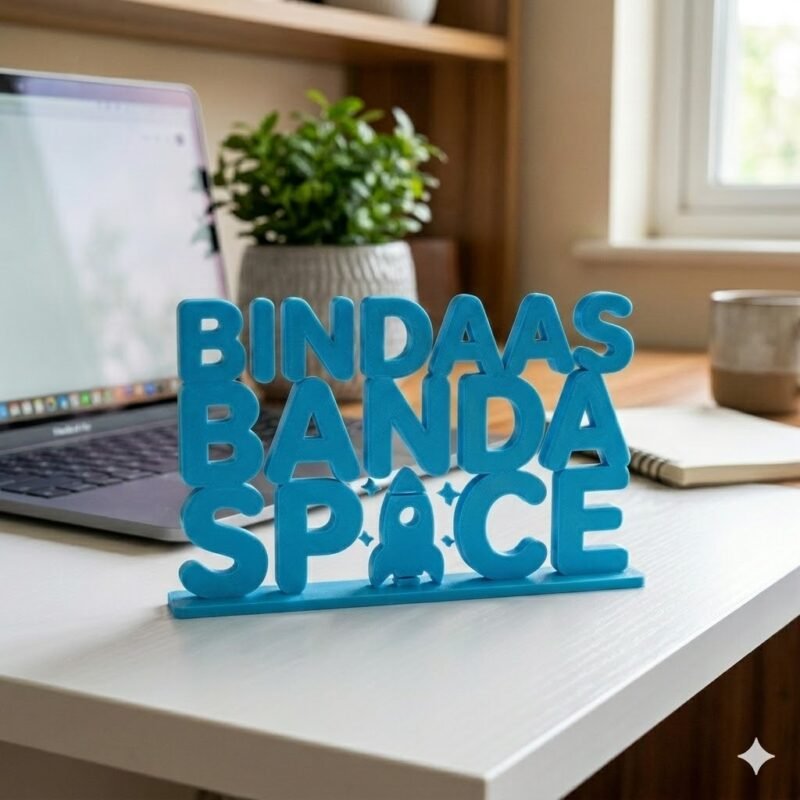 Bindaas Banda Desk Sign 3D Printed Office Gift Decor - Image 5