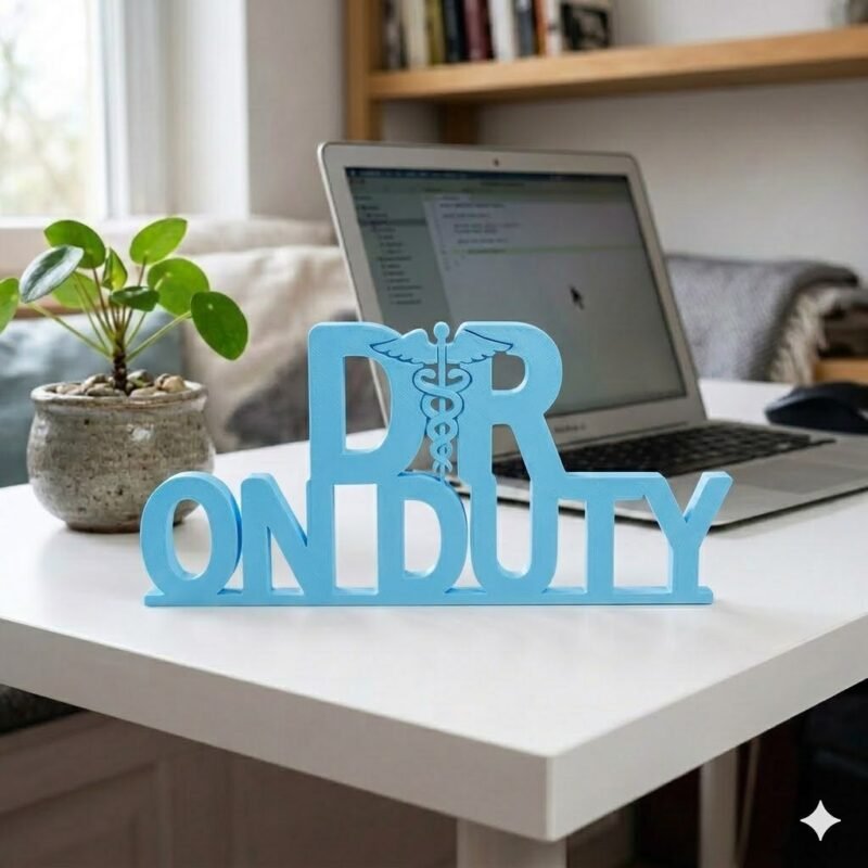 Dr On Duty 3D Printed Doctor Name Plate for Clinic Desk & Hospital Office Decor - Image 3