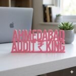 Ahmedabad Audit King 3D Printed Desk Name Plate for CA | Office Decor Gift - Image 7
