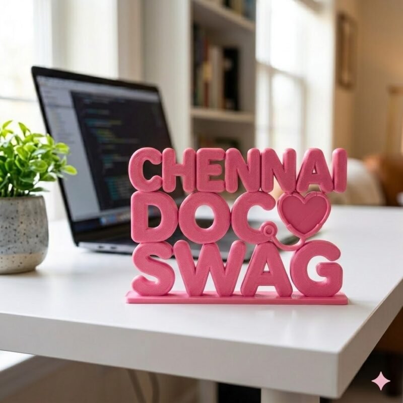 Chennai Doctor Name Plate 3D Printed | Clinic Desk Name Stand | Personalized Medical Gift - Image 6