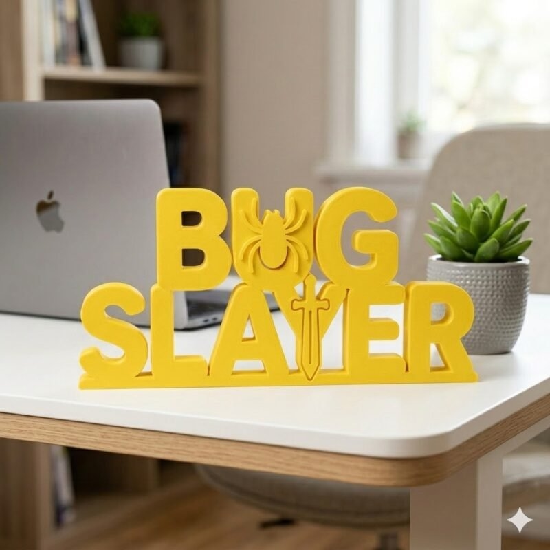 Bug Slayer 3D Printed Desk Sign for Gamer Coding Desk Decor - Image 9
