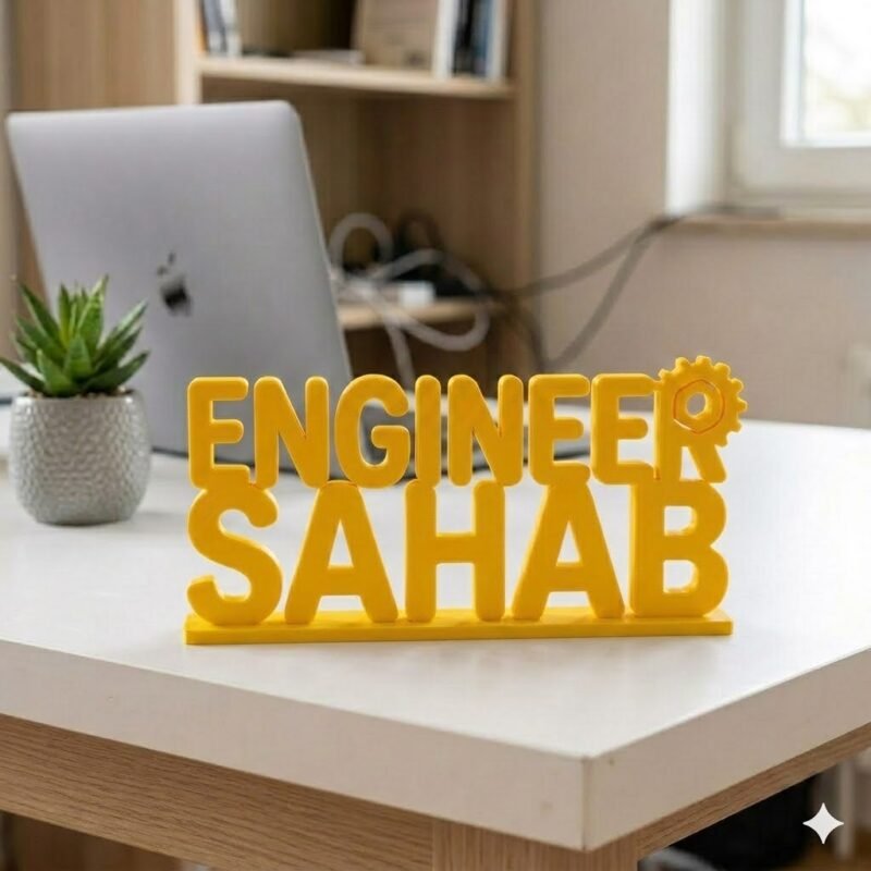Engineer Sahab 3D Printed Desk Sign for Engineers Gift - Image 4