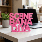 3D Printed Scene Bana Diya Desk Sign | Office Motivation Decor Gift - Image 3