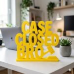 3D Printed Case Closed Bro Desk Gift | Funny Office Decor | Corporate Desk Item - Image 4