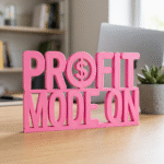 Profit Mode On 3D Printed Desk Sign | Office Decor for Entrepreneurs & Traders - Image 4