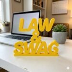 Law & Swag 3D Printed Desk Sign for Lawyer Office Decor - Image 4
