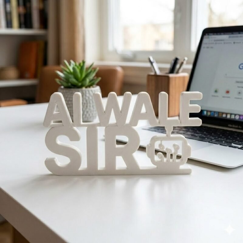 AI Wale Sir 3D Printed Desk Sign for Office, Teacher, AI Workspace Decor - Image 5