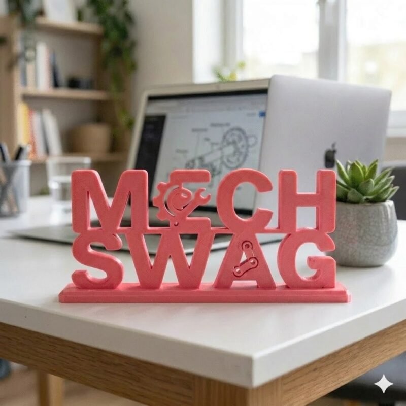 Mech Swag 3D Printed Desk Sign for Mechanical Engineers, Workshop & Office Decor Gift - Image 6