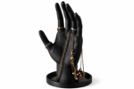 Loop Mannequin Hand Finger Jewellery Display Stand, Ring Bracelet Chain Holder, 3D Printed Jewelry Organizer, Necklace Display Stand, Desk Jewelry Holder, Retail Shop Counter Display, Minimalist Hand Stand(Black Color)