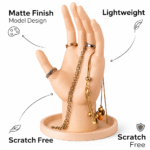 Loop Mannequin Hand Finger Jewellery Display Stand, Ring Bracelet Chain Holder, 3D Printed Jewelry Organizer, Necklace Display Stand, Desk Jewelry Holder, Retail Shop Counter Display, Minimalist Hand Stand(Skin Color) - Image 2