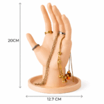 Loop Mannequin Hand Finger Jewellery Display Stand, Ring Bracelet Chain Holder, 3D Printed Jewelry Organizer, Necklace Display Stand, Desk Jewelry Holder, Retail Shop Counter Display, Minimalist Hand Stand(Skin Color) - Image 3