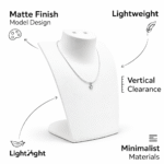 Loop Group Premium Jewelry Necklace Stand, Necklace Pendant Chain Holder, Earring Display Stand, 3D Printed Jewelry Organizer for Shop Counter Dressing Table(White Color) - Image 2