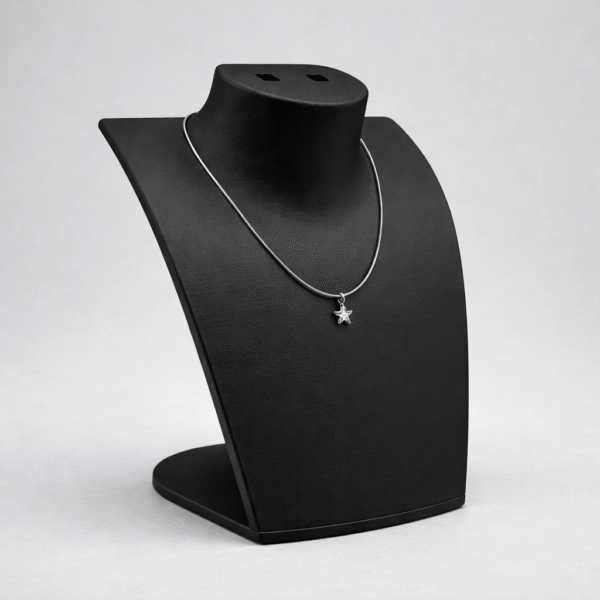 Loop Group Premium Jewelry Necklace Stand, Black Jewellery Display Mannequin, Necklace Pendant Chain Holder, Earring Display Stand, 3D Printed Jewelry Organizer for Shop Counter Dressing Table(Black Color)