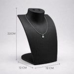 Loop Group Premium Jewelry Necklace Stand, Black Jewellery Display Mannequin, Necklace Pendant Chain Holder, Earring Display Stand, 3D Printed Jewelry Organizer for Shop Counter Dressing Table(Black Color) - Image 2