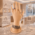 Premium Hand Jewellery Holder Stand | 3D Printed Ring Bracelet Necklace Display | Durable Lightweight Plastic Organizer | Space Saving Jewelry Stand for Home, Shop & Exhibition(Skin Color) - Image 3