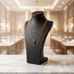 Jewellery Stand Acrylic Necklace Display (Black) | Jewelry Holder for Chains, Pendant, Earrings | Mannequin Bust Stand for Shop, Showroom, Photography & Home(Black Color)