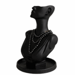 Premium Black Necklace Display Bust Stand | 3D Printed Jewellery Mannequin Holder | Durable Lightweight Plastic Necklace Display for Shop, Home, Exhibition & Dressing Table(Black Color) - Image 3