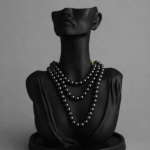 Premium Black Necklace Display Bust Stand | 3D Printed Jewellery Mannequin Holder | Durable Lightweight Plastic Necklace Display for Shop, Home, Exhibition & Dressing Table(Black Color)