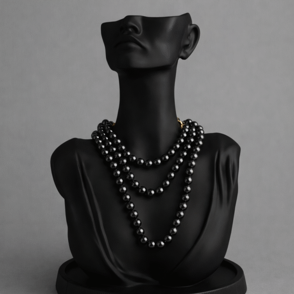 Loop Mannequin Necklace Display Bust (Black) | Mangalsutra & Chain Jewelry Holder | Face Design Jewelry Stand for Shop, Showroom, Exhibition & Photography(Black Color)