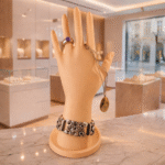 Premium Hand Jewellery Holder Stand | 3D Printed Ring Bracelet Necklace Display | Durable Lightweight Plastic Organizer | Space Saving Jewelry Stand for Home, Shop & Exhibition(Skin Color)