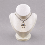 Premium White Necklace Jewellery Stand with Round Base | 3D Printed Display Bust Holder | Lightweight Durable Plastic Organizer | Space Saving Jewelry Display for Home, Shop & Exhibition(White Color)