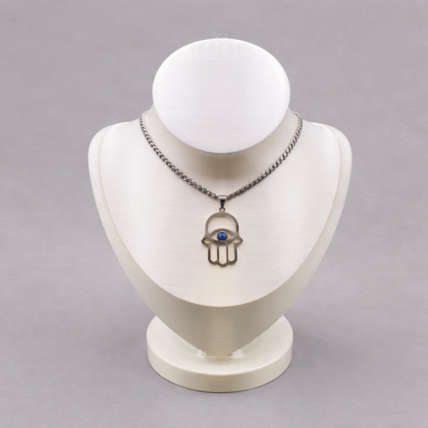 Premium White Necklace Jewellery Stand with Round Base | 3D Printed Display Bust Holder | Lightweight Durable Plastic Organizer | Space Saving Jewelry Display for Home, Shop & Exhibition(White Color)