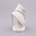 Premium White Necklace Jewellery Stand with Round Base | 3D Printed Display Bust Holder | Lightweight Durable Plastic Organizer | Space Saving Jewelry Display for Home, Shop & Exhibition(White Color) - Image 3