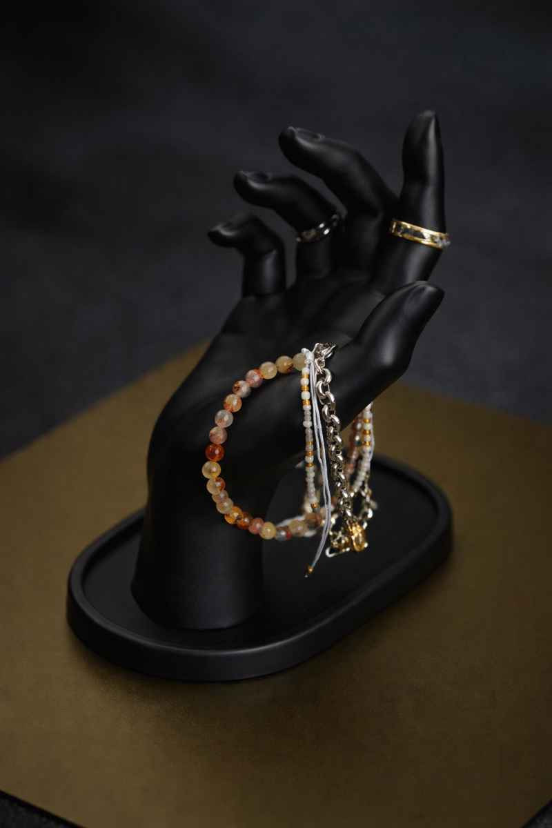 Jewelry Display Hand Stand Matte Finish | 3D Printed Ring Holder & Bracelet Organizer | Elegant Hand Showcase for Chains, Rings & Accessories | Premium Anti-Slip Base for Home & Shop Display - Image 4