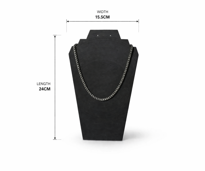 Premium Black Necklace Jewellery Stand Angular Design | 3D Printed Display Bust Holder | Durable Lightweight Plastic Organizer | Space Saving Jewelry Display for Home, Shop & Exhibition(Black Color) - Image 2
