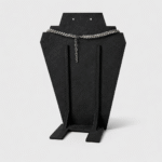 Premium Black Necklace Jewellery Stand Angular Design | 3D Printed Display Bust Holder | Durable Lightweight Plastic Organizer | Space Saving Jewelry Display for Home, Shop & Exhibition(Black Color) - Image 3