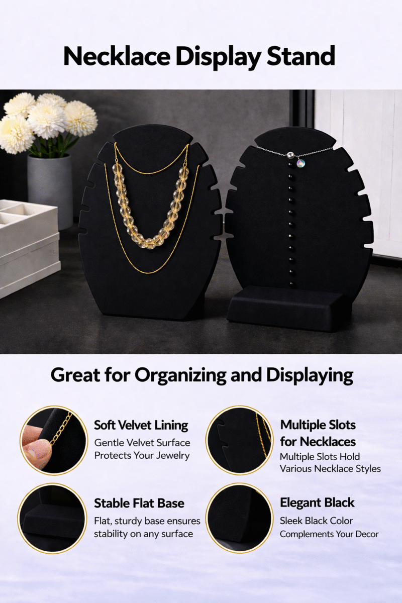 Jewelry Organizer Necklace Stand Bracelet Holder Display Stand | Multi-Layer Jewelry Display Rack | Necklace & Bracelet Organizer for Home, Shop, Dressing Table - Image 3