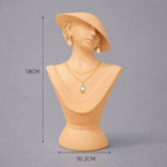 Mannequin Stand Matte Skin Necklace Pendant Chain Earring Holder Display Organizer for Home Shop Counter(Skin Color) - Image 4