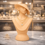 Mannequin Stand Matte Skin Necklace Pendant Chain Earring Holder Display Organizer for Home Shop Counter(Skin Color) - Image 2