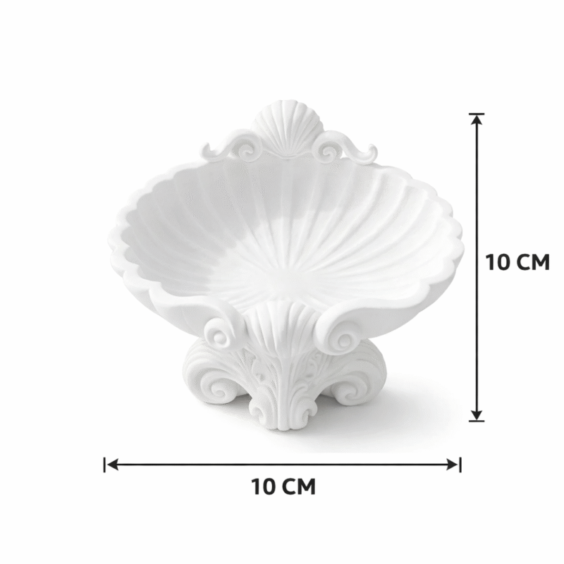 Premium Coastal Shell Jewelry Dish – 3D Printed Ring Holder Tray for Earrings, Rings & Chains – Matte Finish, Durable & Lightweight Organizer for Dressing Table, Home Decor & Gift Use - Image 2