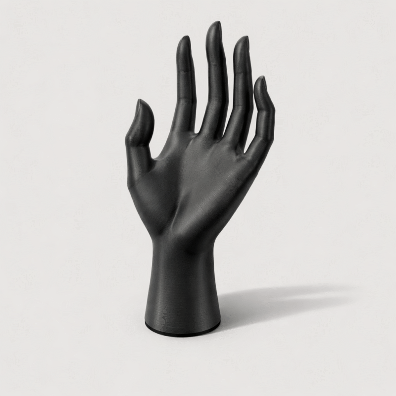 Premium 3D Printed Jewelry Display Hand Stand – Matte Black Ring Holder for Dressing Table, Necklace & Bracelet Organizer for Home, Shop, Exhibition | Durable, Lightweight, Space-Saving Decor(Black Color) - Image 3