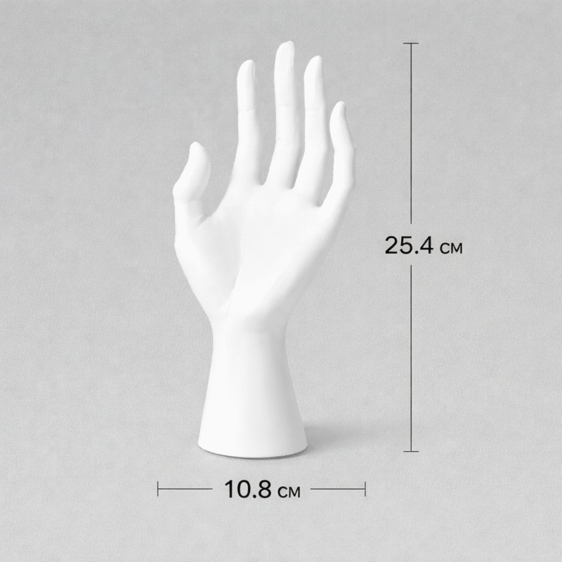 Premium 3D Printed Jewelry Display Hand Stand – Matte Black Ring Holder for Dressing Table, Necklace & Bracelet Organizer for Home, Shop, Exhibition | Durable, Lightweight, Space-Saving Decor(White Color) - Image 2