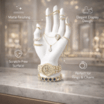 Premium 3D Printed Jewelry Display Hand Stand – Matte Black Ring Holder for Dressing Table, Necklace & Bracelet Organizer for Home, Shop, Exhibition | Durable, Lightweight, Space-Saving Decor(White Color) - Image 3