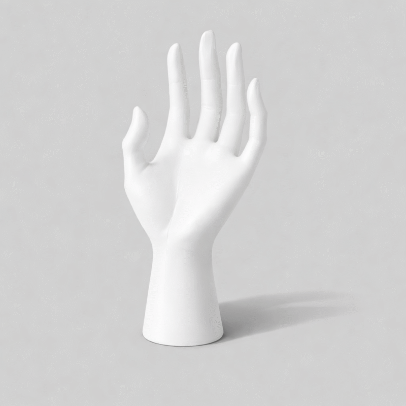 Premium 3D Printed Jewelry Display Hand Stand – Matte Black Ring Holder for Dressing Table, Necklace & Bracelet Organizer for Home, Shop, Exhibition | Durable, Lightweight, Space-Saving Decor(White Color) - Image 4